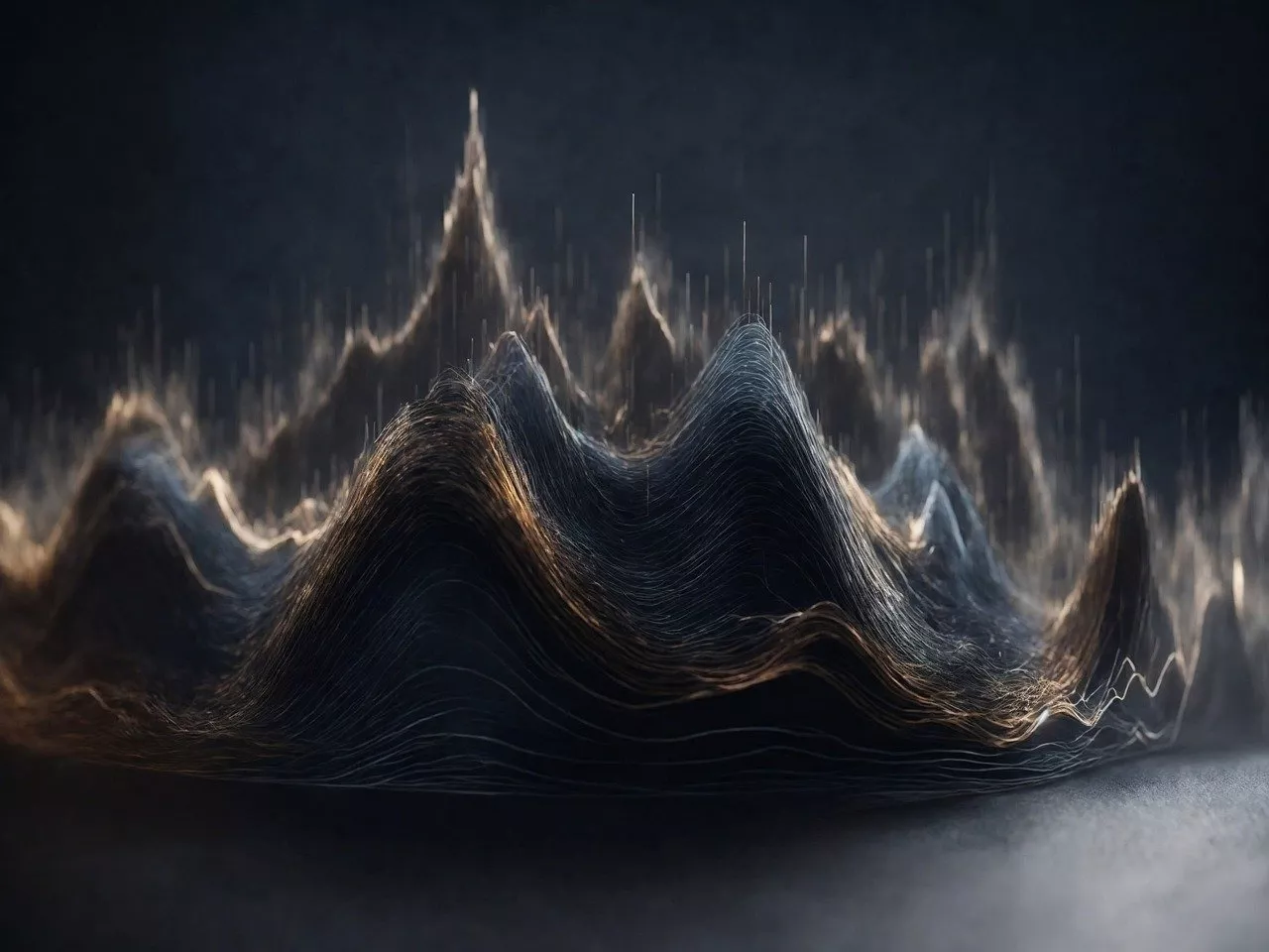 AI generated soundwave. Illustration.